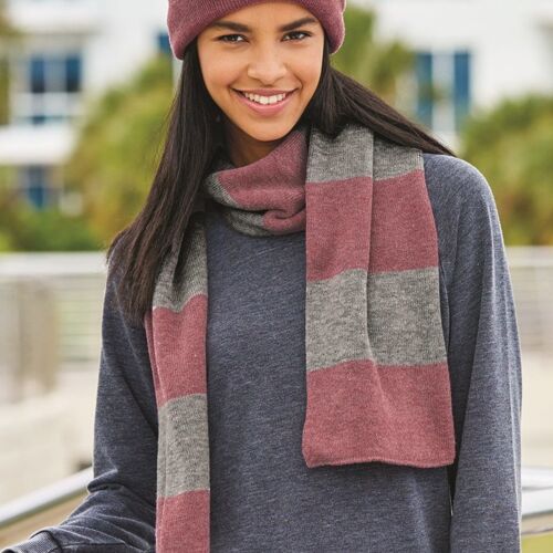 Rugby-Striped Knit Scarf Vignette