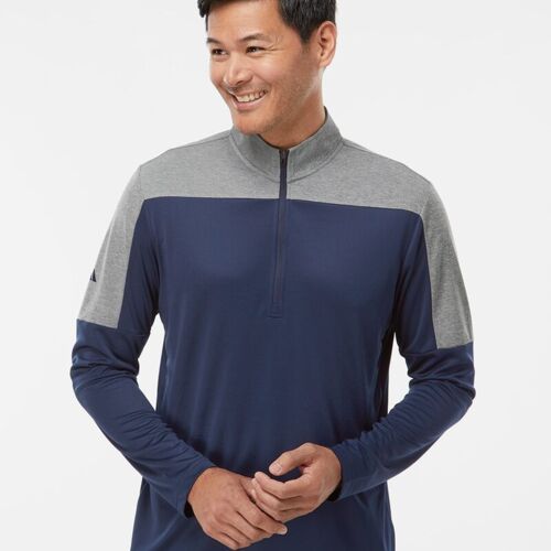 Men's Ultimate365 Lightweight Colorblocked Quarter-Zip Pullover Vignette