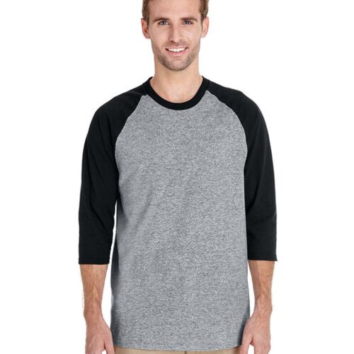 Adult Heavy Cotton™ Three-Quarter Raglan Sleeve T-Shirt Vignette
