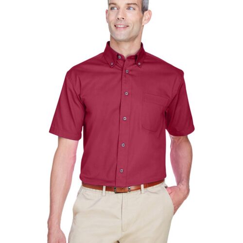 Men's Easy Blend™ Short-Sleeve Twill Shirt with Stain-Release Vignette