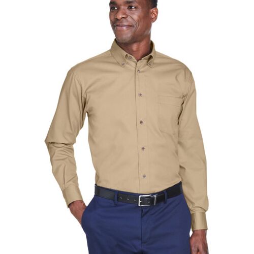 Men's Tall Easy Blend™ Long-Sleeve Twill Shirt with Stain-Release Vignette