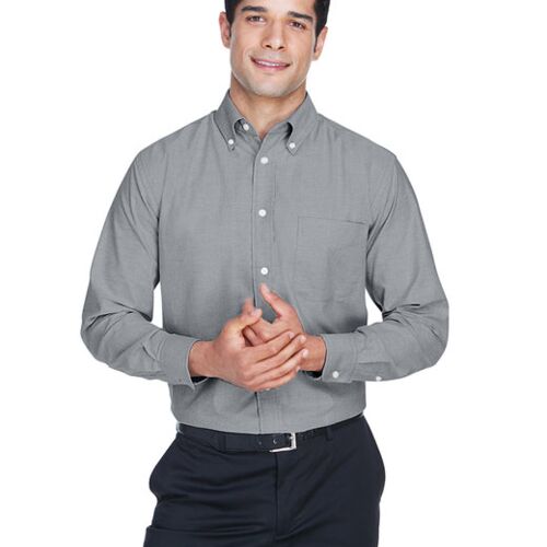 Men's Long-Sleeve Oxford with Stain-Release Vignette