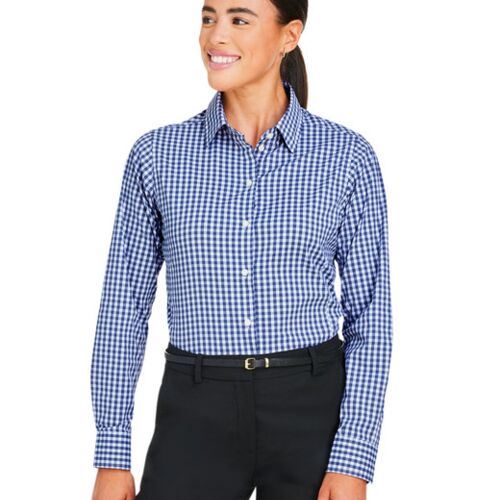 CrownLux Performance® Ladies' Gingham Shirt Vignette