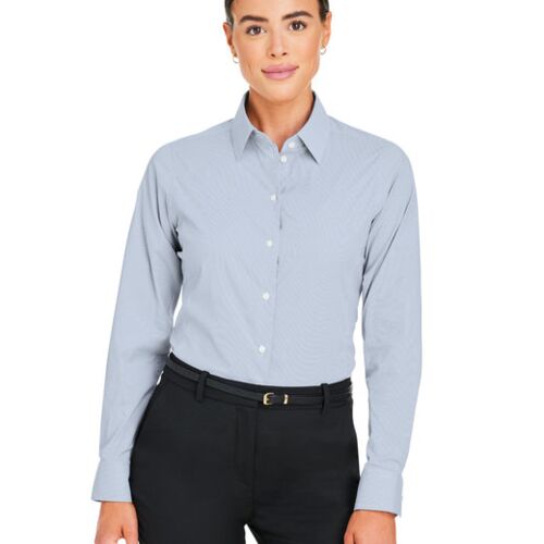 CrownLux Performance® Ladies' Microstripe Shirt Vignette