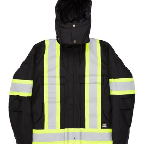 Men's Tall Safety Striped Arctic Insulated Chore Coat Vignette