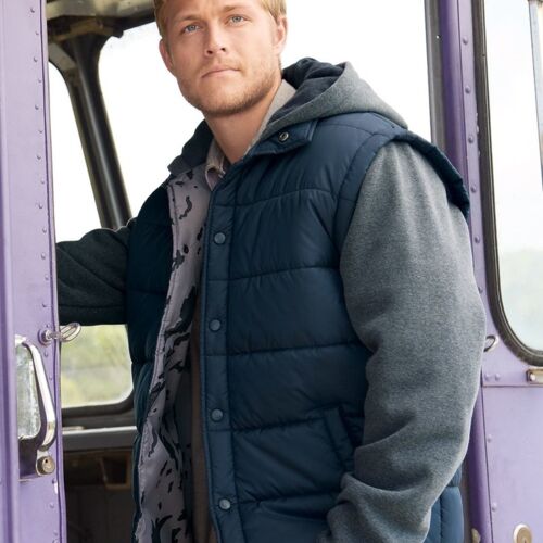 Men's Nylon Vest with Fleece Sleeves Vignette